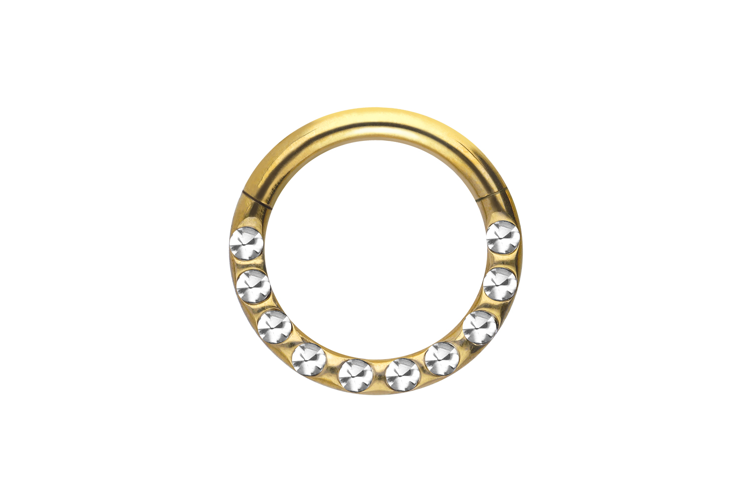 Chirurgenstahl Segmentring Clicker Piercing KRISTALLE + EPOXY
